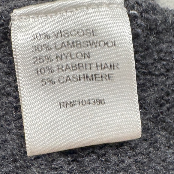 Garnet Hill Lambswool Cashmere Blend Grey Button Front Cardigan Sweater Small - Picture 14 of 14